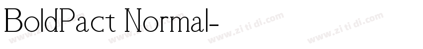 BoldPact Normal字体转换 BoldPact Normal字体转换